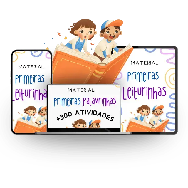 Mockup do material Primeiras Palavrinhas